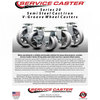Service Caster 6 Inch V-Groove Semi Steel Swivel Caster Set with Roller Bearings 2 Brakes SCC SCC-20S620-VGR-2-TLB-2